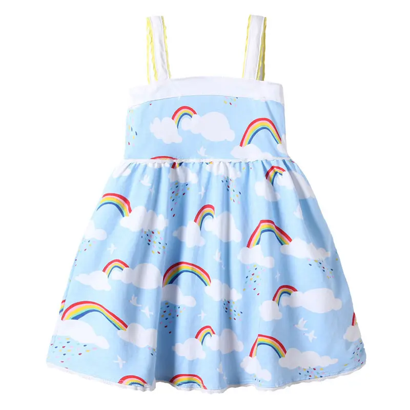 Детская летняя одежда, новая юбка, платье на лямках для девочек в европейском и американском стиле, детская юбка принцессы, детская одежда