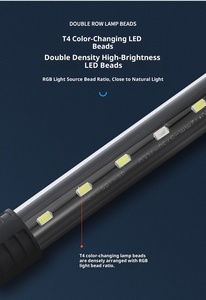 Fabrieksleverancier LED onderwater aquariumverlichting voor visbakken 16cm tot 112cm driekleurig schakelbare vislamp - Product Image 2