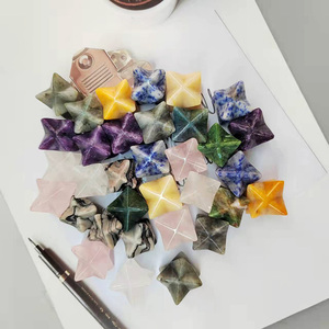 Estrella Merkaba de cristal, <span class=keywords><strong>jaspe</strong></span> rojo de 8 puntos, tres tamaños, para regalo - Product Image 5