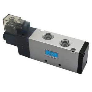 4V410-15 1/2'' Electric Pneumatic Solenoid Valve 5 Way 2 Position Control Air Gas Magnetic Valve12V 24V 220V Coil Volt