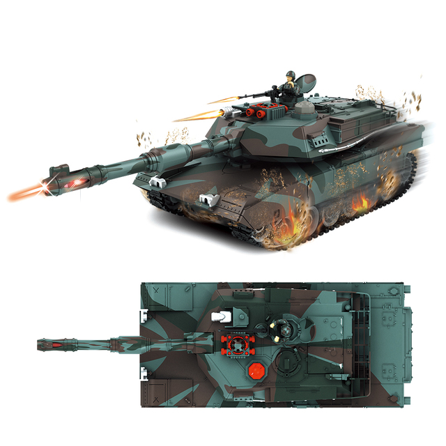 9 Channel 1:28 Scale M1A2 RC Tank with Realistic Sounds and Lights for Military Toy Enthusiasts and Outdoor Play