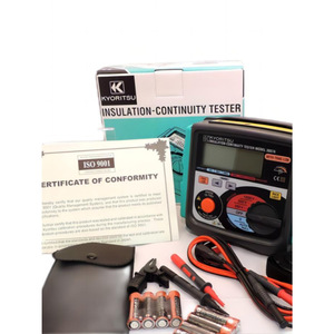 Testeur de continuité d'isolation Kyoritsu modèle 3005A 500V, mesureur de résistance électrique avec fils et étui - Product Image 3