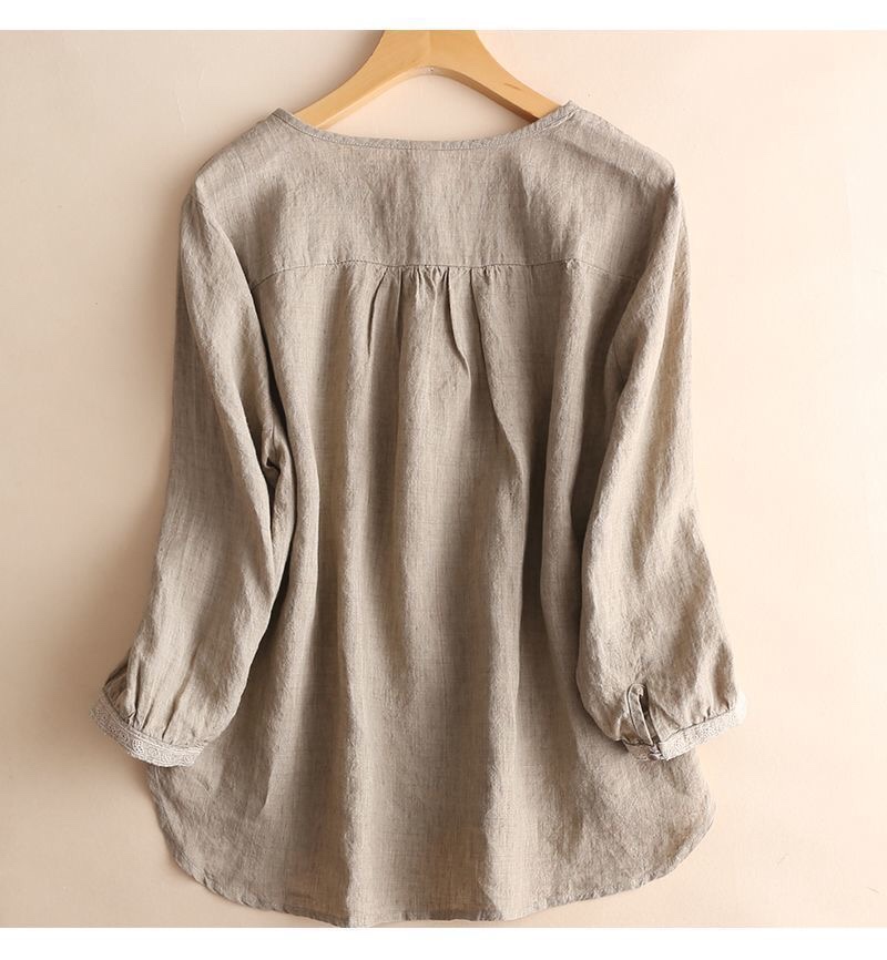【BAON】[unisex] Zukizu Summer Boucle Round S/S Kt Linen 55 JUN 30 - New Arrivals - REVOLVE