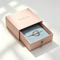 Boîte Cadeau Rigide Coulissante pour Bijoux avec Éponge, Emballage Personnalisé pour Bagues et Boucles d'Oreilles, Vente en Gros