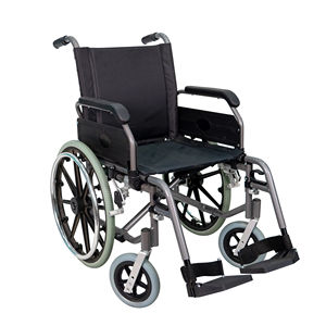 Silla de ruedas de aleación de aluminio Manual de hospital plegable de estilo europeo estándar silla de ruedas ajustable compacta portátil - Product Image 1