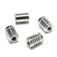 Low Price Stainless Steel 303 M8 Fully Threaded CNC Machined Wood Furniture Threaded Insert