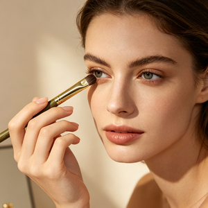 Set di 13 Pennelli per Trucco JLY in <span class=keywords><strong>Pelo</strong></span> di Scoiattolo, Morbidi <span class=keywords><strong>e</strong></span> Soffici per Viso <span class=keywords><strong>e</strong></span> Occhi, Manico in Legno di Sandalo Verde, Ghiera Dorata, Kit Cosmetico - Product Image 6
