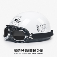 Casque Demi-Coque Rétro Unisexe Harley SMR3C-887 Toutes Saisons pour Scooter Électrique et Moto, Sécurité ABS, Sport, Été, Respirant