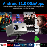 Mini projecteur portable M10 Plus Android 11 2.4G/5G WIFI 720p Projecteurs de cinéma maison intelligents Vidéo 4k 200 Lumens Proyector