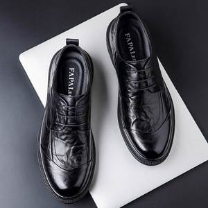 Custom Brand Leather Derby Oxford Loafer <b>Dress</b> Shoes <b>Men</b> Handcrafted Business Formal Office Genuine Leather Comfortable - Product Image 2