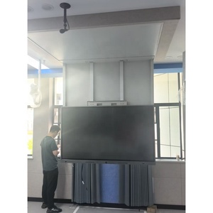 Support TV motorisé escamotable encastré au plafond haut de gamme pour maison intelligente, inclinable et orientable à distance, 86 pouces, en acier laminé à froid - Product Image 1