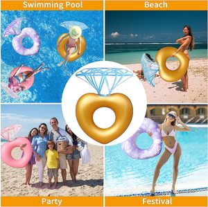 <span class=keywords><strong>Inflatable</strong></span> Hình Trái Tim Kim Cương Vòng Hồ Bơi Float Cho Người Lớn Bơi Bơm Hơi Vòng Nổi Giường Vui Vẻ Bên - Product Image 5