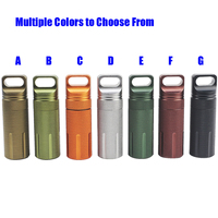 Conteneur de survie EDC étanche pour l'extérieur, capsule hermétique en aluminium, boîte à pilules, étui de rangement pour allumettes, essentiels de camping