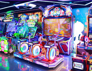 Máquina de Videojuegos Arcade Metálica que Funciona con Monedas, con Modos de Carreras de Motos para 3 Jugadores y Desafíos Urbanos, Modos de <span class=keywords><strong>Boxeo</strong></span> para Niños - Product Image 2