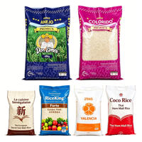 Sacs tissés en PP pour usines, 50 kg, pour riz, maïs, farine, blé, sacs en plastique thermoscellables, sacs tissés en polypropylène pour céréales et riz