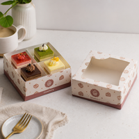 Boîte à pâtisserie en carton blanc à plat, emballage de boulangerie pour l'exportation, impression personnalisée, approvisionnement en gros pour l'exportation
