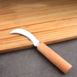 Cuchillo multifuncional para cortar frutas y melones con mango de madera de piña de acero inoxidable - Product Image 1