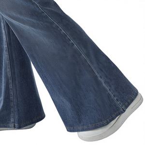 Ultimi <span class=keywords><strong>Jeans</strong></span> da Donna a Vita Alta Elasticizzati con Tasche <span class=keywords><strong>Laterali</strong></span> Incrociate e Gamba Svasata per Yoga - Product Image 5