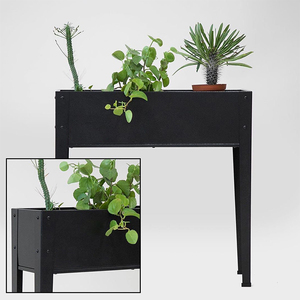 Vente en gros de jardinière de jardin rectangulaire en acier pot de fleur enduit de poudre pour légumes <span class=keywords><strong>lit</strong></span> <span class=keywords><strong>surélevé</strong></span> pour usage domestique - Product Image 2