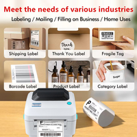 XP-470B Direct Thermal 203DPI Label Barcode Printer 4.25 inci lebar cetak 4 Inch Max WiFi Interface Label pengiriman bekas murah