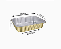 Plateau de cuisson carré jetable rectangulaire et en forme de coeur en aluminium Casseroles Plaque en plastique PP avec un design élégant en forme de coeur