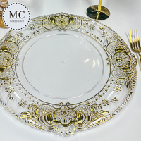 Assiettes rondes vintage en plastique pour dîners, assiettes de réception de mariage, assiettes pour la mise en place de la table