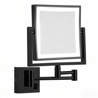 Espejo de Maquillaje con Luz, de Pared, con Aumento de 1X/3X, Espejo de Afeitar con Luz
