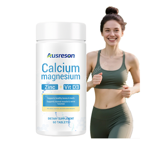 Ausreson OEM - Tabletas de Calcio, <span class=keywords><strong>Magnesio</strong></span>, <span class=keywords><strong>Zinc</strong></span> y Vitamina D3, Suplemento Diario de Minerales y Vitaminas, Tabletas de <span class=keywords><strong>Magnesio</strong></span>, <span class=keywords><strong>Zinc</strong></span> y Vitamina D3 - Product Image 1