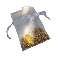 Sachets en organza épais pour bijoux Bed Rocket, mini-sachets en organza pour bonbons avec cordon de serrage