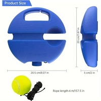 Ensemble d'entraînement de tennis pour jeu solo, base de rebond avec cordon élastique, balle de tennis durable, système d'entraînement tout-en-un