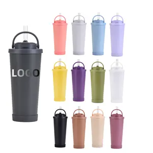 Dual Use Water Bottle Creative Water Cup,One Cup of Two Different Drinks Two Straws Couple Outdoor Drinking Cup for Camping Hiking Backpacking Travel