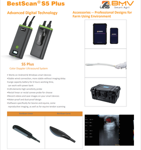 Scanner veterinario senza fili ad ultrasuoni per bovini/ovini/caprini convessi e trasduttori lineari per la diagnosi di gravidanza - Product Image 5