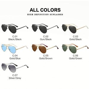Gafas de Sol de Aviador de Metal Vintage 2025 con Logotipo Personalizado, Gafas de Sol Polarizadas de Aleación con Protección UV400 para Hombre y Mujer - Product Image 6