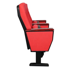 Asientos de iglesia de tela de lujo, silla de auditorio con almohadilla de mesa de escritura de madera, venta al por mayor, suministro de fábrica china - Product Image 3