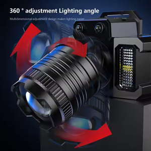 Lampe de pêche de nuit super lumineuse et puissante Lampe de mine à capteur Lampe frontale intelligente d'urgence avec charge USB Phares d'éclairage extérieur - Product Image 6