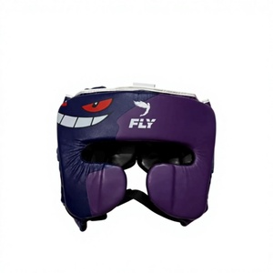 Ensemble de sparring personnalisé en cuir de vachette véritable - Gants de boxe - Protection inguinal - Casque de boxe - Gants de boxe personnalisés Winning - Violet - Product Image 3