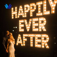 HONGSEN Marry Me Lettres géantes lumineuses LED en acier inoxydable de 4 pieds, lettres et chiffres lumineux pour la décoration de mariage