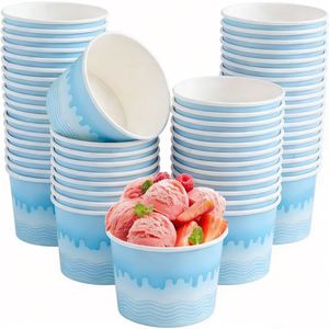 Tazón de Helado Desechable con Diseño de Logotipo Colorido de 4oz, 5oz, 8oz, 12oz, 16oz, 26oz y 32oz, Vaso de Papel para Helado, Cubeta para Helado - Product Image 3