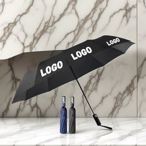 Promotion Business Gifts Custom Logo Printed Red Wind Proof Rain <b>Umbrellas</b> Manual Open 3 Folding <b>Umbrella</b> - Product Image 1
