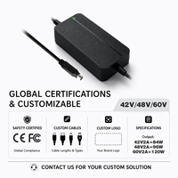 Chargeur de batterie lithium-ion certifié 42V 2A pour voiture électrique de drift, adaptateur d'alimentation intelligent avec indicateur d'état LED, sûr et conforme CE