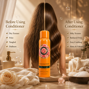 Spray parfumé pour cheveux à la rose, protection thermique 450F, revitalisant sans rinçage à la biotine et aux protéines pour cheveux secs et crépus, 150ml - Product Image 6