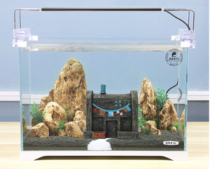 Décoration d'aquarium en résine en forme de maison d'<span class=keywords><strong>ananas</strong></span>, modèle de dessin animé pour poissons et crevettes, pour jouer et se cacher, écologique et peinte à la main - Product Image 6