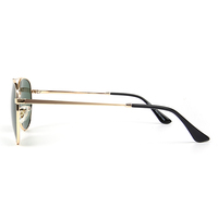 Vente en gros de lunettes de soleil de luxe polarisées à double pont UV400 en métal pour hommes, style aviation tendance, bleu, noir, blanc, or, rouge, transparent