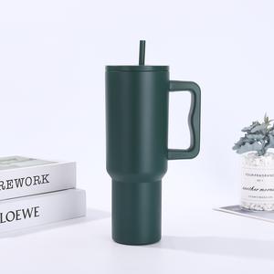 Vaso Térmico <span class=keywords><strong>de</strong></span> Acero Inoxidable 304 <span class=keywords><strong>de</strong></span> Doble Pared con Asa, Antiderrames, <span class=keywords><strong>de</strong></span> Gran Capacidad (40oz), con Popote, para <span class=keywords><strong>Coche</strong></span>, Venta al por Mayor - Product Image 4