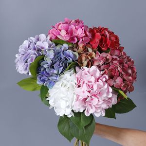 Fleurs en plastique, fleurs artificielles, hortensia, bouquet décoratif pour la décoration <span class=keywords><strong>de</strong></span> la maison et du bureau, plantes artificielles, plantes factices - Product Image 3