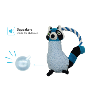 Juguete de Peluche de Mapache para Perros, Resistente, con Sonido, Interactivo, para Perros Pequeños y Medianos - Product Image 6