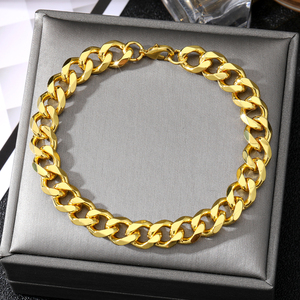 Bracelet chaîne cubaine plaqué or 18 carats style hip-hop 2026 – Vente en gros - Product Image 3