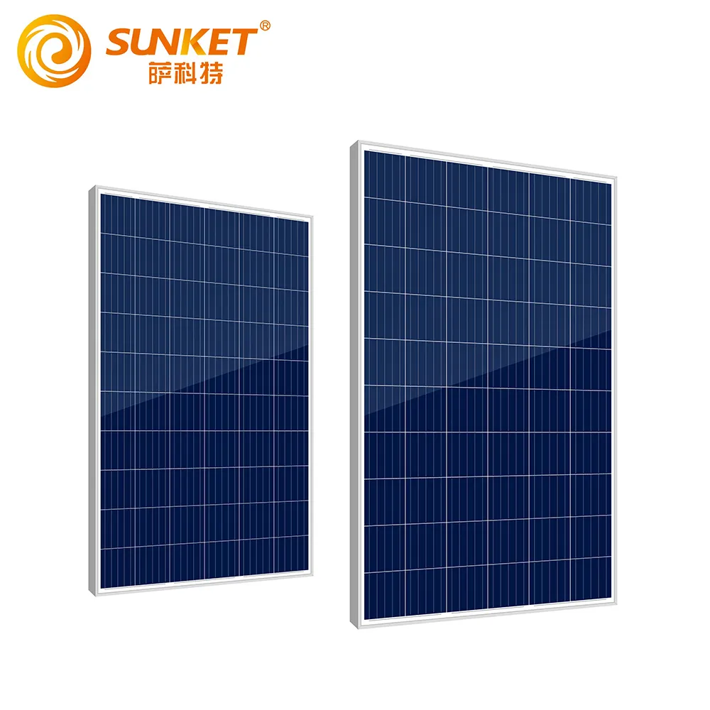 Placas solares 24v 30v 275w 285w 290watt stock 250 260w 270 280watt 300Wp solare nero telaio poli 60 celle pannello solare