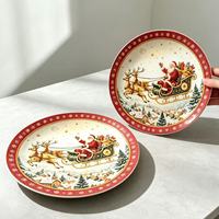 Assiette en porcelaine de haute qualité avec décoration sous glaçure, pour usage domestique, servant de plat, assiette à thème carte des étoiles