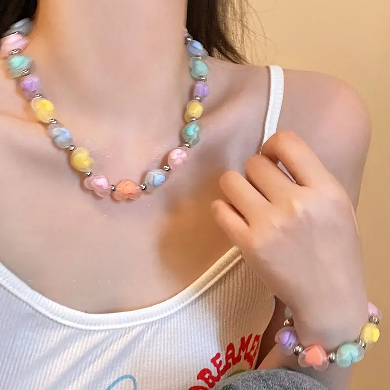 2024 meilleure vente tout nouveau collier de dopamine en alliage collier de perles pour les femmes